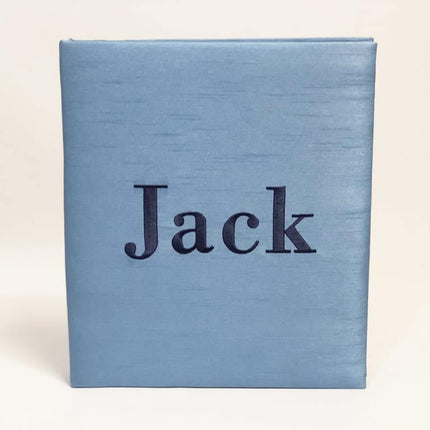 Personalized Baby Memory Book in  Baby Shantung
