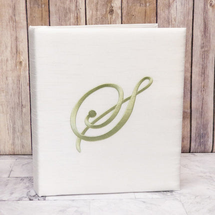 Personalized Baby Memory Book in  Baby Shantung