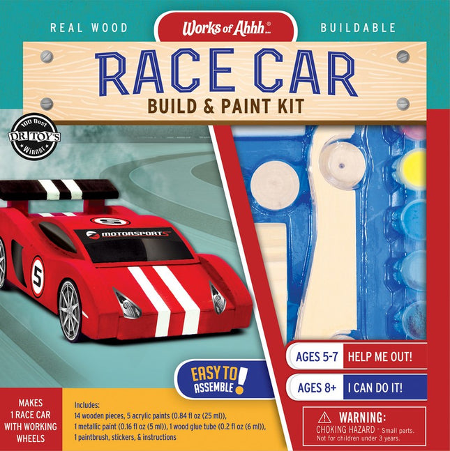 Race Car Buildable Wood Paint Kit