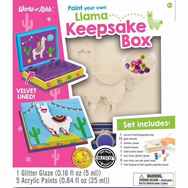 Llama Keepsake Box Wood Paint Kit