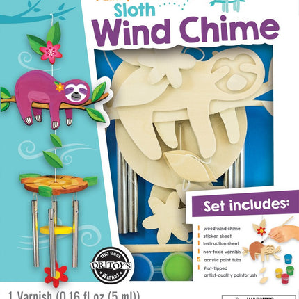 Sloth Wind Chime Wood Paint Kit