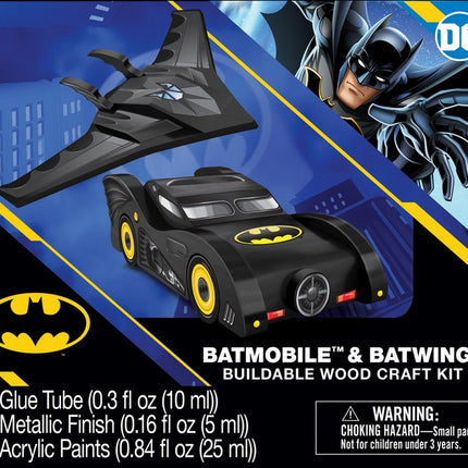 Batman Batmobile & Batwing Wood Paint Kit