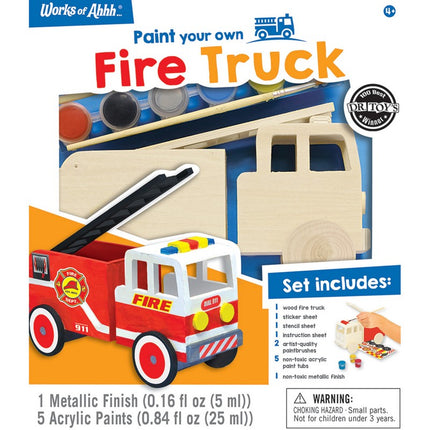 Firetruck Wood Paint Kit