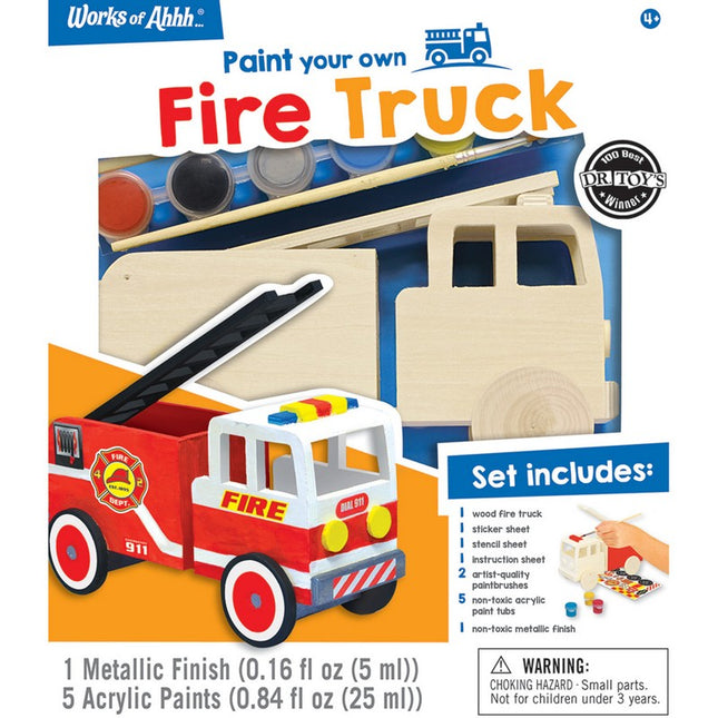 Firetruck Wood Paint Kit