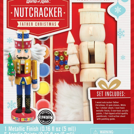 Nutcracker Father Christmas Holiday Wood Paint Kit