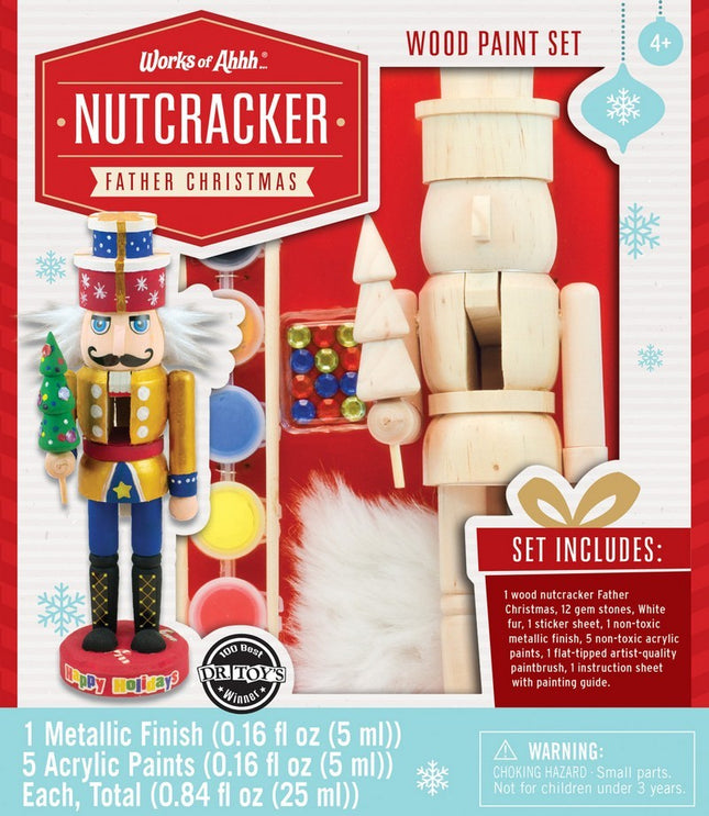 Nutcracker Father Christmas Holiday Wood Paint Kit