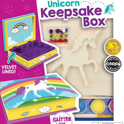 Unicorn Keepsake Box Wood Paint Kit