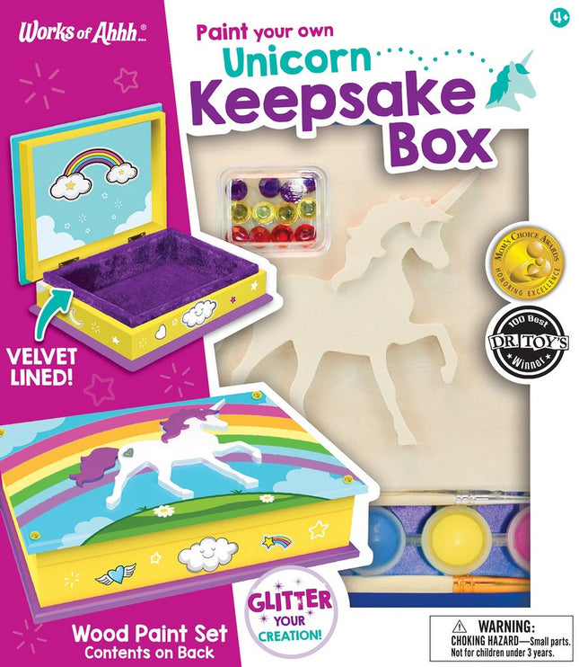 Unicorn Keepsake Box Wood Paint Kit