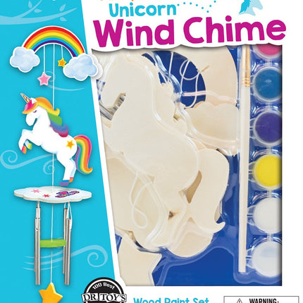 Unicorn Wind Chime Wood Paint Kit
