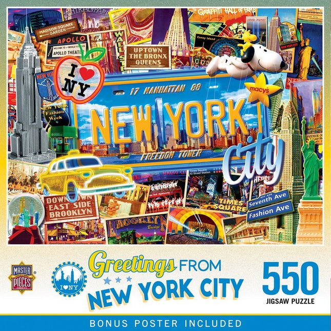 Greetings From - New York 550 Piece Puzzle