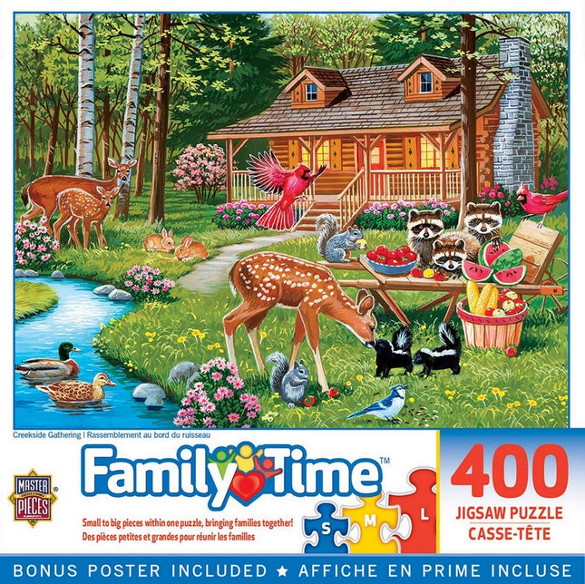 Family Time - Creekside Gathering 400 Piece Puzzle