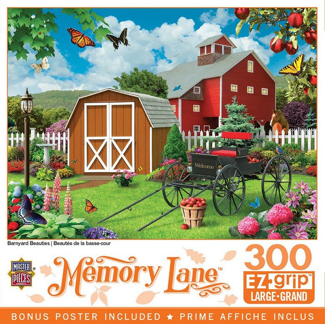 Memory Lane - Barnyard Beauties 300 Piece EZ Grip Puzzle