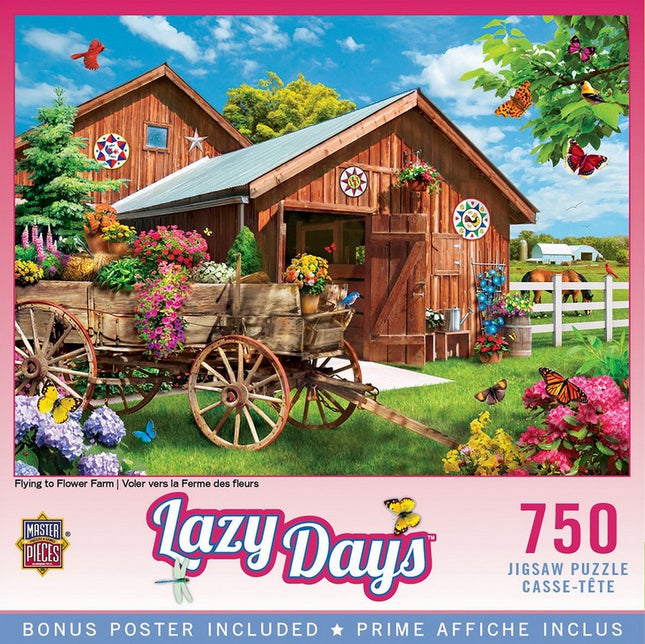 Lazy Days - Flying to Flower Farm 750 Piece Puzzle