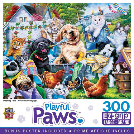 Playful Paws - Washing Time 300 Piece EZ Grip Puzzle