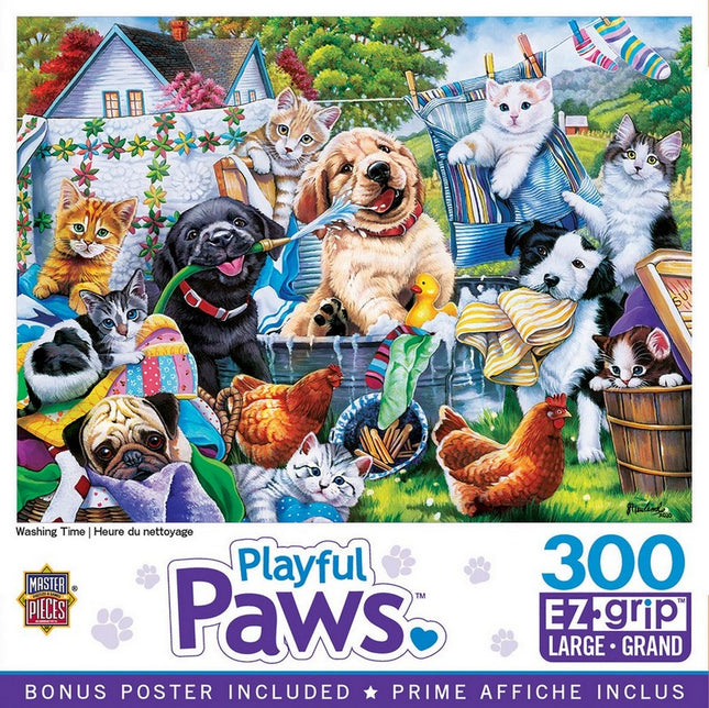 Playful Paws - Washing Time 300 Piece EZ Grip Puzzle