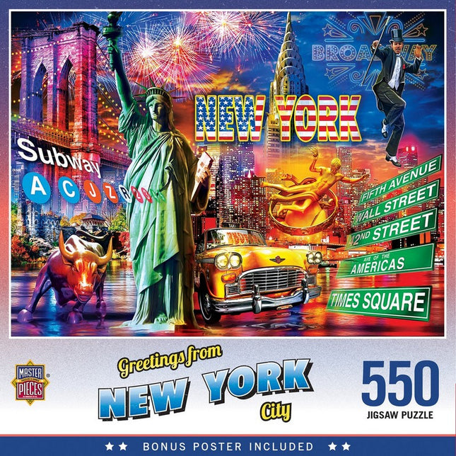 Greetings From - New York City 550 Piece Puzzle