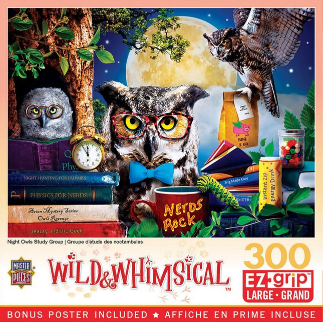 Wild & Whimsical - Night Owls Study Group 300 Piece EZ Grip Puzzle