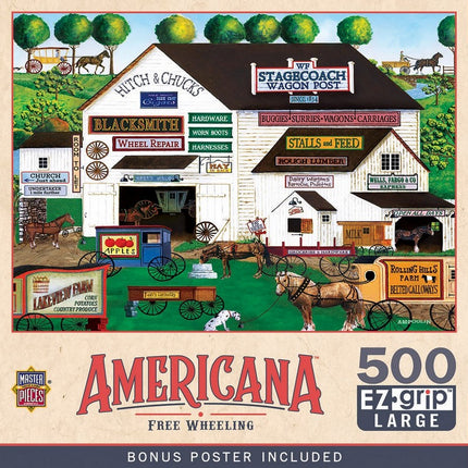 Americana - Free Wheeling 500 Piece EZ Grip Puzzle