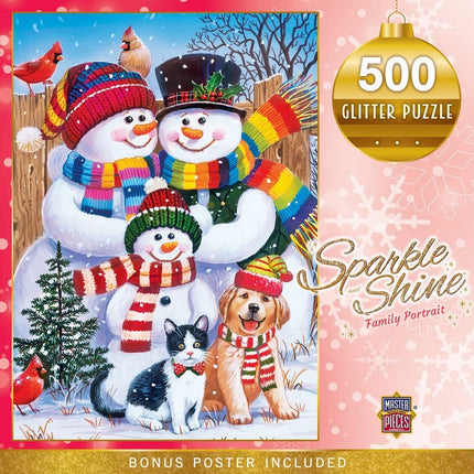 Holiday Glitter - Family Portrait 500 Piece Puzzle