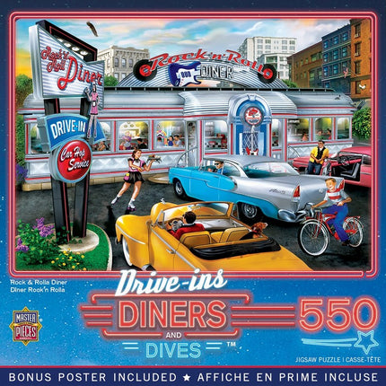 Drive-Ins, Diners & Dives - Rock & Rolla Diner 550 Piece Puzzle