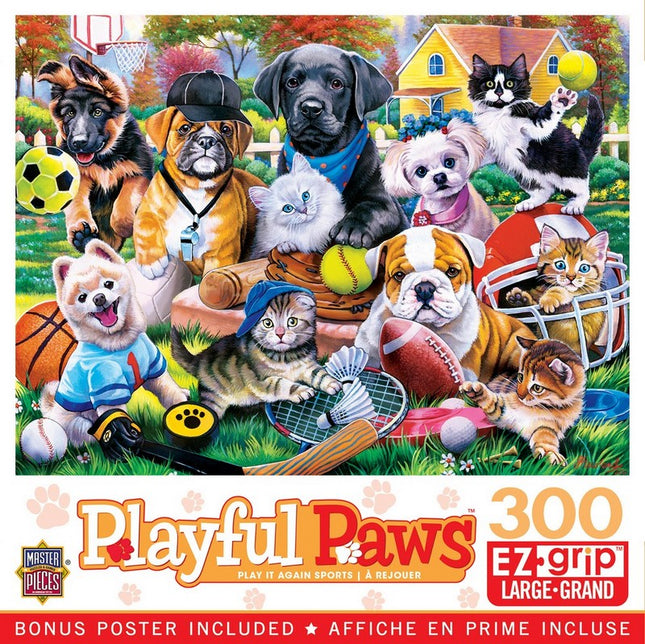 Playful Paws - Play it Again Sports 300 Piece EZ Grip Puzzle