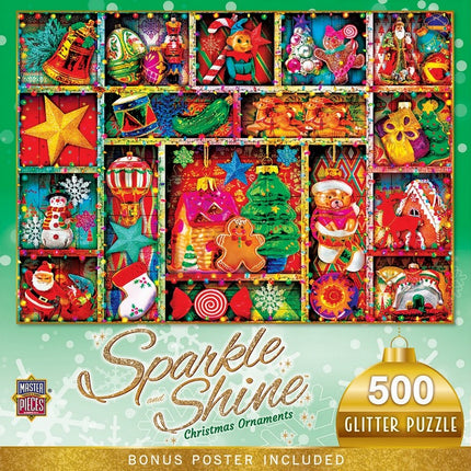 Holiday Glitter - Christmas Ornaments 500 Piece Puzzle