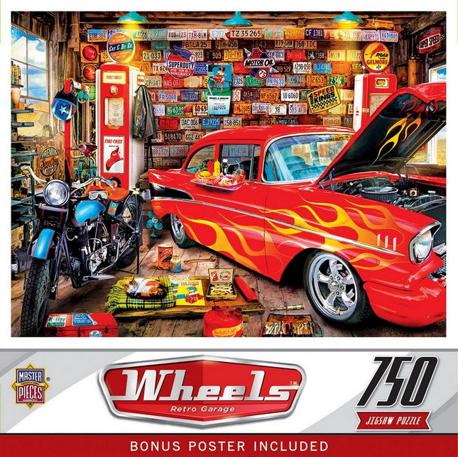 Wheels - Retro Garage 750 Piece Puzzle