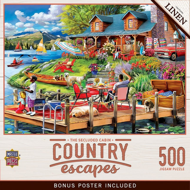 Country Escapes - The Secluded Cabin 500 Piece Puzzle