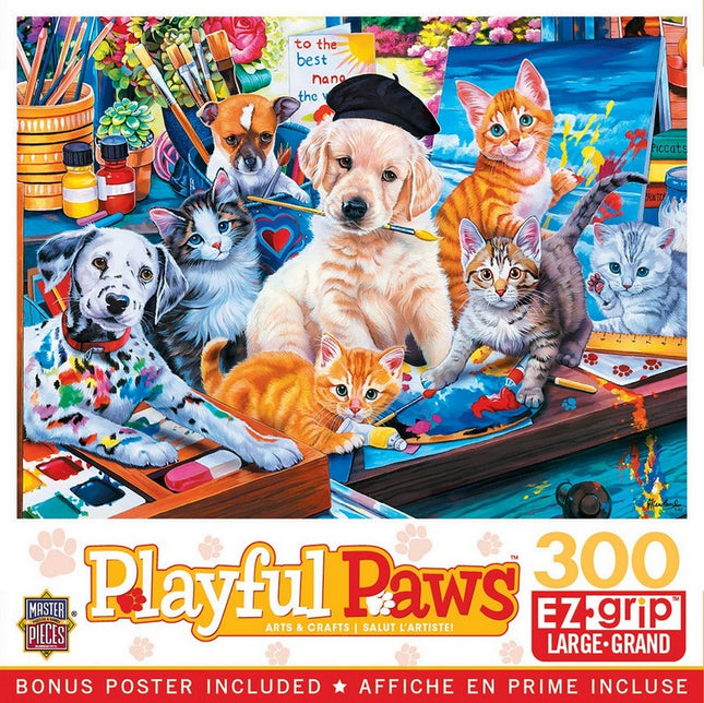Playful Paws - Arts & Crafts 300 Piece EZ Grip Puzzle