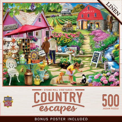 Country Escapes - Stone Mill Vineyards 500 Piece Puzzle