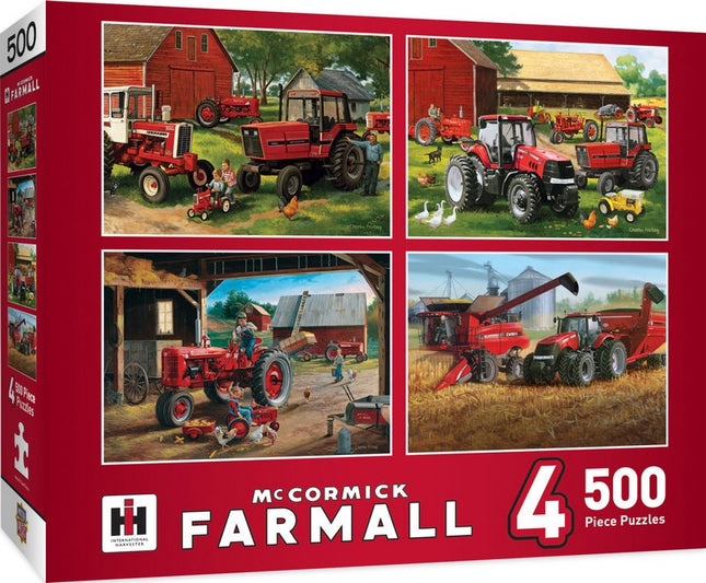 4 Pack Case IH/Farmall 500 Piece Puzzles