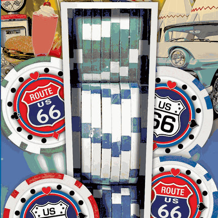 Route 66 Poker Chips 100pc