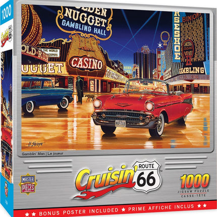 Cruisin' Route 66 Gamblin' Man 1000 Piece Puzzle