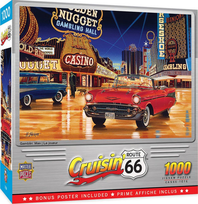 Cruisin' Route 66 Gamblin' Man 1000 Piece Puzzle