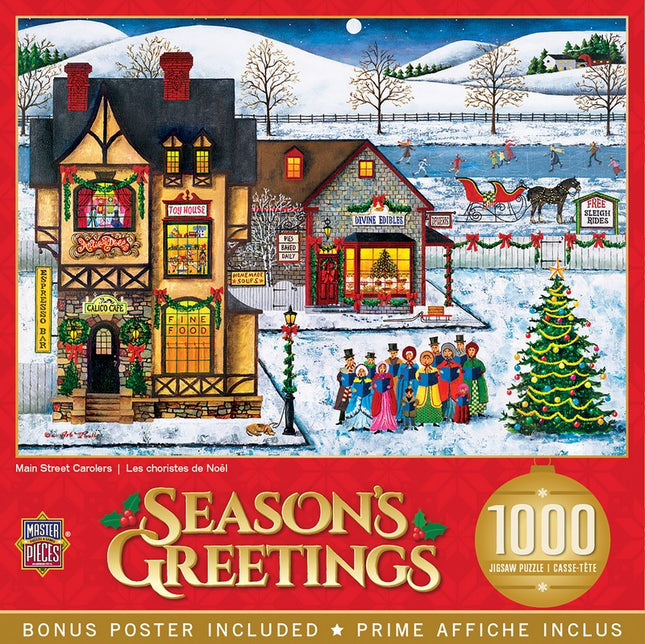 Holiday Main Street Carolers 1000 Piece Puzzle