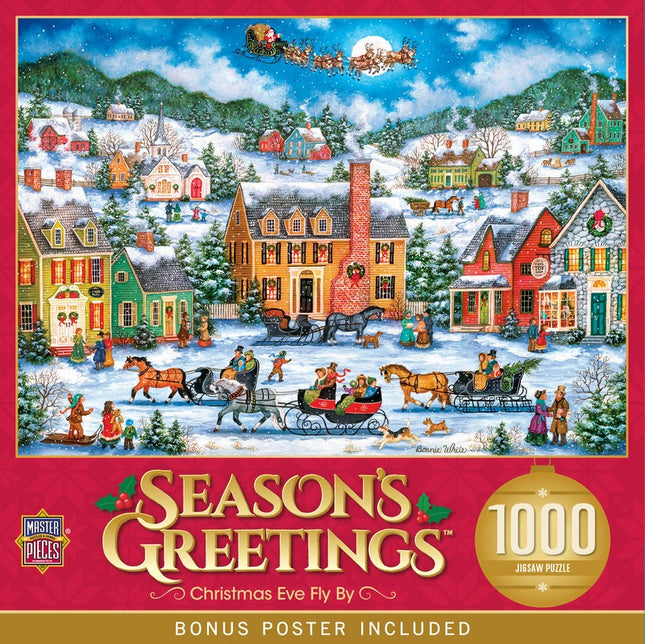Holiday Christmas Eve Fly By 1000 Piece Puzzle