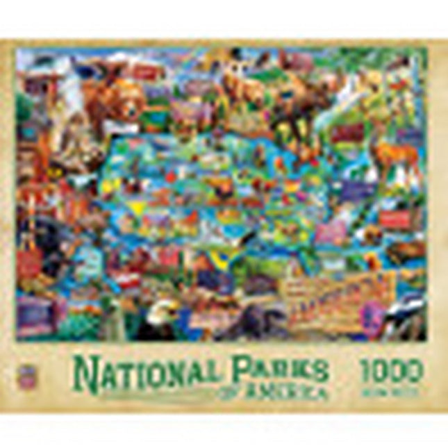 National Parks Map 1000 Piece Puzzle