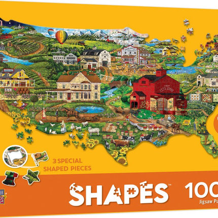 Contours America the Beautiful 1000 Piece Puzzle