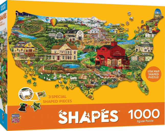 Contours America the Beautiful 1000 Piece Puzzle