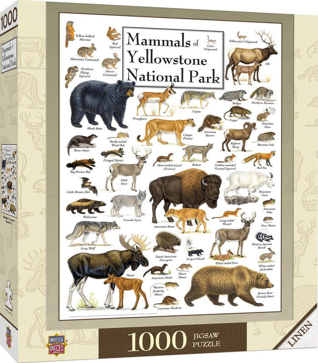 Field Guide Mammals of Yellowstone National Park 1000 Piece Puzzle