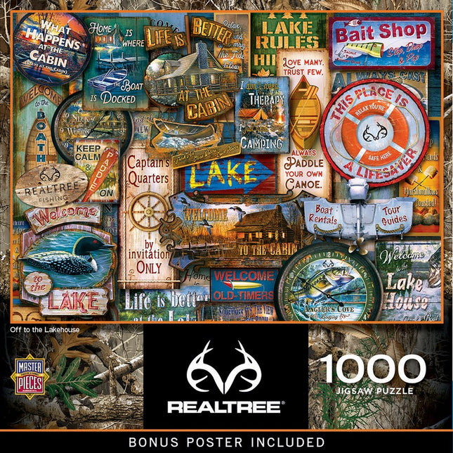 Realtree Off to the Lakehouse 1000 Piece Puzzle