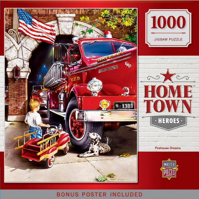 Hometown Heroes Firehouse Dreams 1000 Piece Puzzle