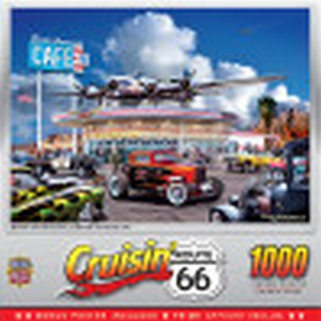 Cruisin' Rt 66 Bomber Command Café 1000 Piece Puzzle