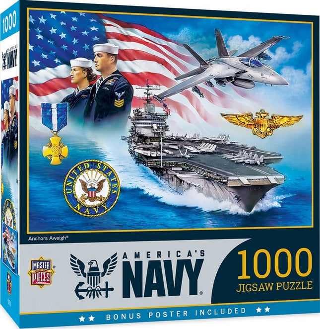 US Navy Anchors Aweigh 1000 Piece Puzzle