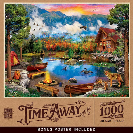 Time Away Sunset Canoe 1000 Piece Puzzle