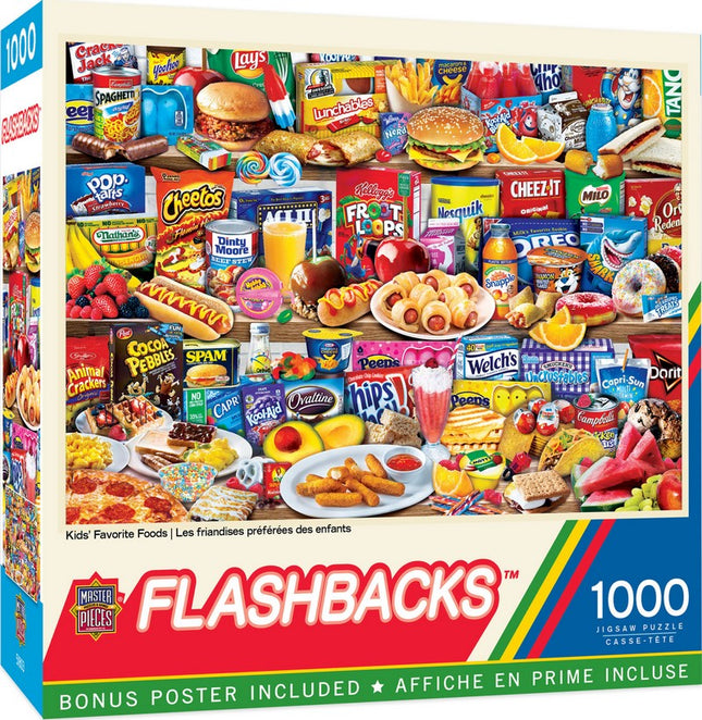 Flashbacks Kids' Favorite Foods 1000 Piece Puzzle