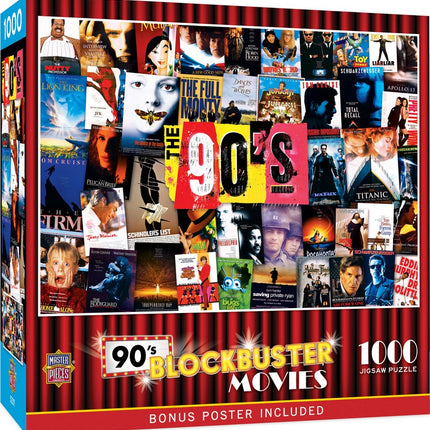 Blockbuster Movies 90's 1000 Piece Puzzle