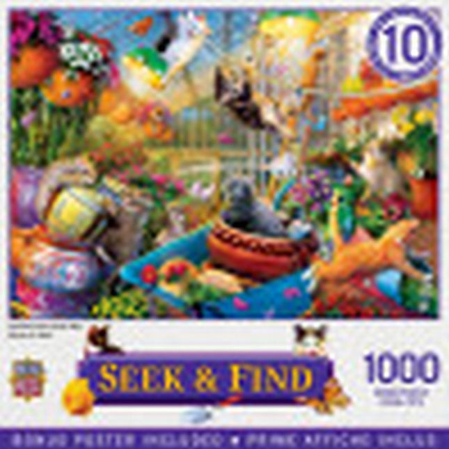 Seek & Find Greenhouse Gone Wild 1000 Piece Puzzle