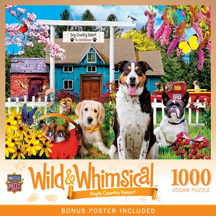 Wild & Whimsical Dog's Country Resort 1000 Piece Puzzle