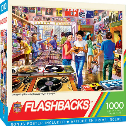 Flashbacks Vintage Vinyl Records 1000 Piece Puzzle